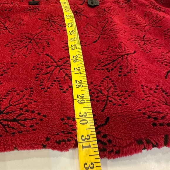 Vintage Nanuk Faux Fur 90s Fall Leaves 🍁 Autumn Fleece Coat Large - Picture 13 of 13